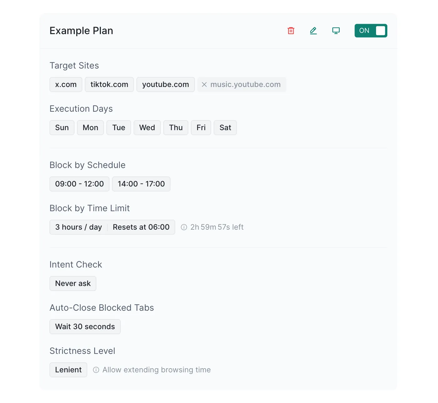 Example plan