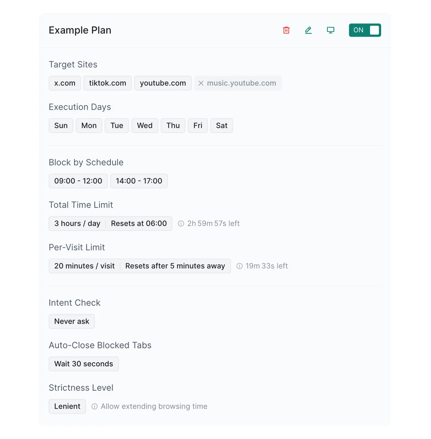 Example plan